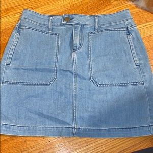 Light wash denim skirt